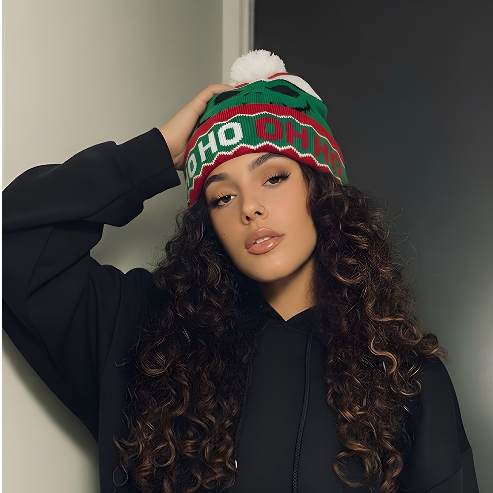 Disney Nightmare Before Christmas Oogie Boogie Beanie Hat "Ho Ho Oh No" Unisex